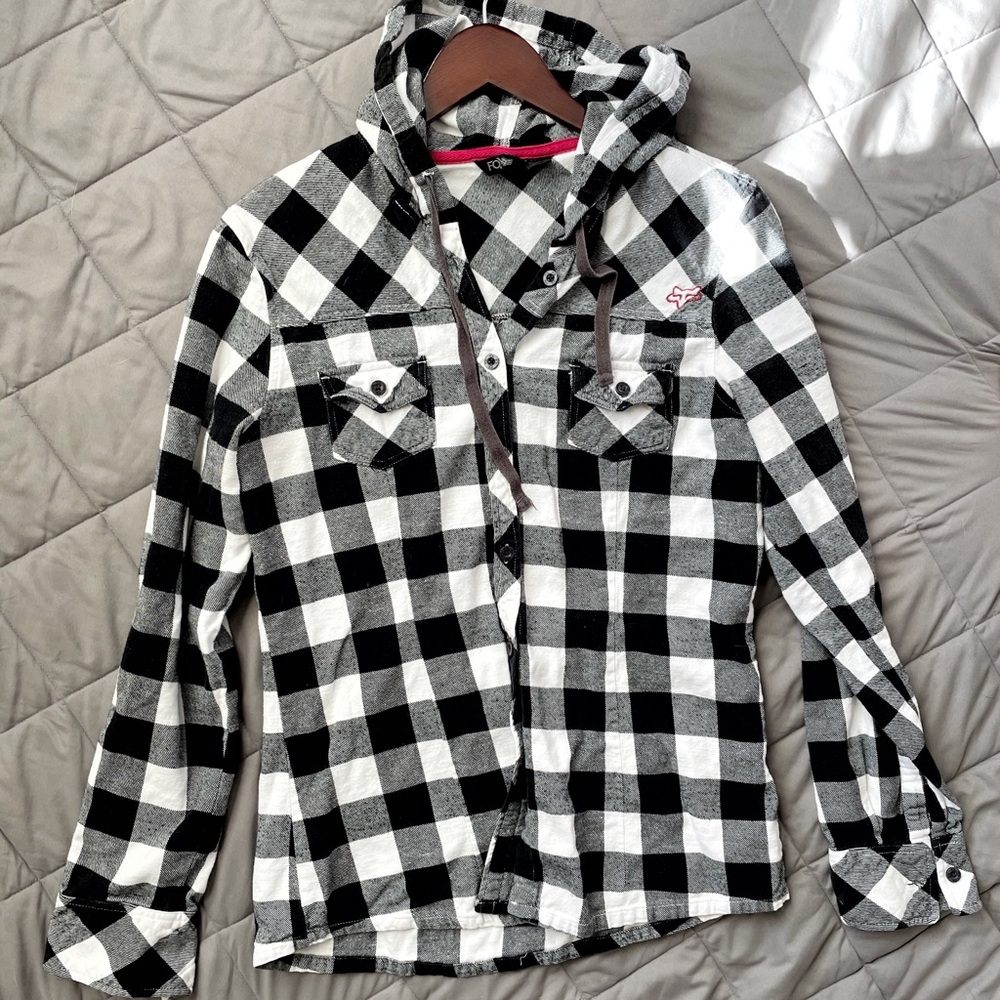 Fox Racing Buffalo Plaid Hooded Flannel